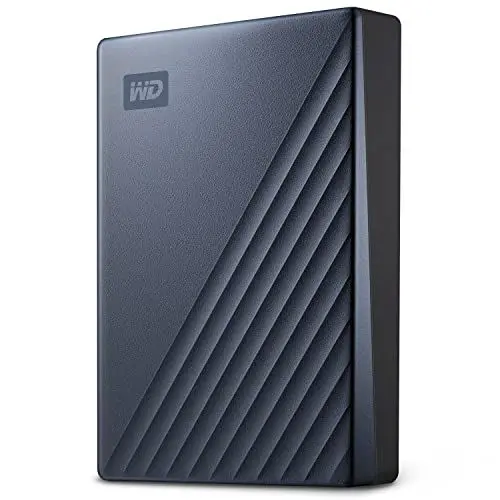 Produktbild: WD My Passport Ultra externe Festplatte 5 TB (mobiler Speicher, Metallgehäuse, herunterladbare Software, automatische Backups, Passwortschutz) Blau - auch kompatibel mit PC, Xbox, PS4 und PS5