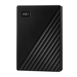 Produktbild: WD My Passport externe Festplatte 5 TB (mobiler Speicher, schlankes Design, herunterladbare Software, automatische Backups, Passwortschutz) Schwarz - auch kompatibel mit PC, Xbox und PS4