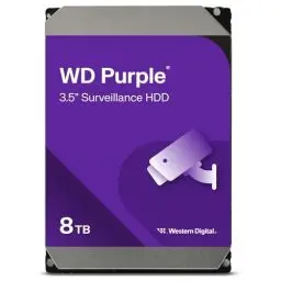 Produktbild: WD Purple interne Festplatte 8 TB (3,5 Zoll, Festplatte für Überwachungskamera, AllFrame-Technologie, 180 TB/Jahr Workloads, 256 MB Cache, SATA 6 Gbit/s, für Dauerbetrieb)