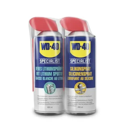 Produktbild: WD-40 Specialist Weißes Lithiumsprühfett + WD-40 Specialist Silikonspray, 2x400ml