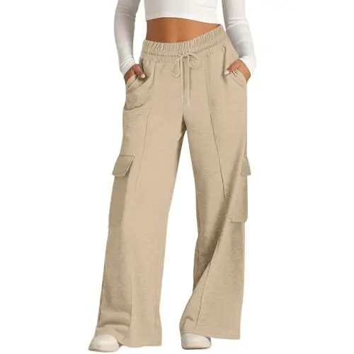 Produktbild: WDCHAOYUE Jogger, Palazzohose, Damen Arbeitshose, Jeans Stretch, Baggy Jeans, Business Hose Damen, Hose, Hosen Schwarz, Musselin Sommerhose Große