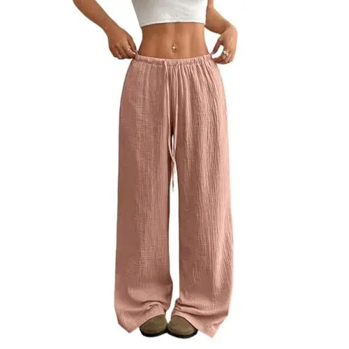 Produktbild: WDCHAOYUE Kunstlederhose Damen,Damen Herbst Und Winter Hohe Taille Freizeithosen Hochdichter Elasthan Stoff Business Arbeitshosen Glatte Weite Hosen Mit Taschen