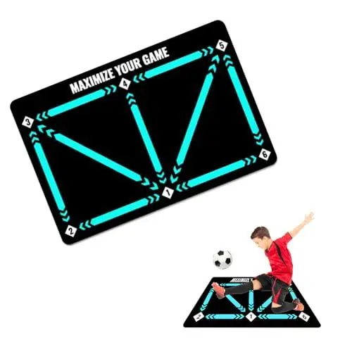 Produktbild: WDKXCN Fussball Matte, Fussballmatte Training 60 X 90cm, rutschfeste Fussball Matte Ballkontrolle, Stoßdämpfende Leise Fussball Trainingsmatte, Fussball Trainingszubehör für Ballkontrolltraining