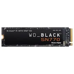 Produktbild: WD_BLACK SN770 NVMe SSD 1 TB (High-Performance Gaming SSD, PCIe Gen4, M.2 2280, Lesen 5.150 MB/s, Schreiben 4.900 MB/s) Schwarz