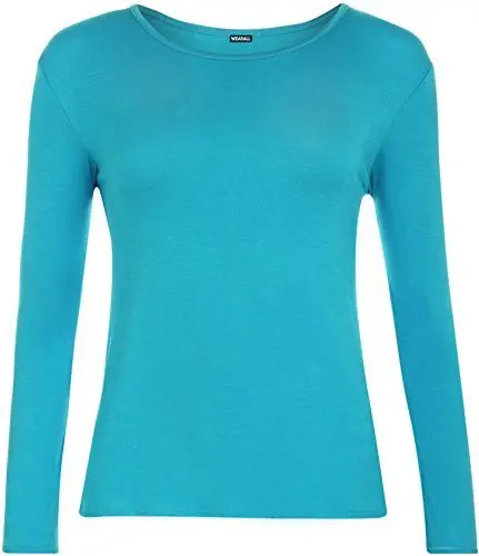 Produktbild: WearAll - Damen T-Shirt Langarm Top - Türkis - 40-42