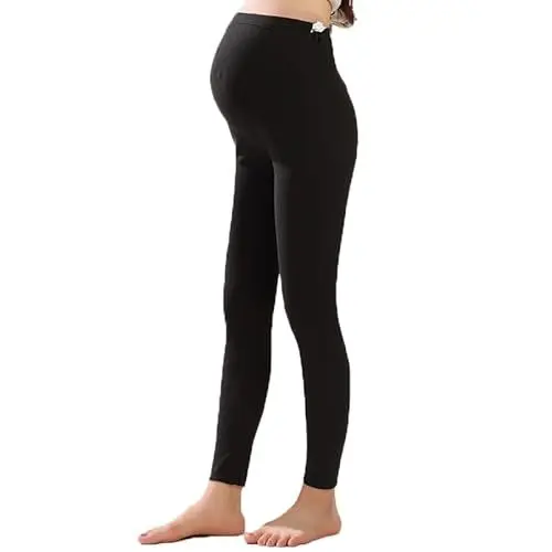 Produktbild: Weardear Damen Umstandsleggings Thermo Schwangerschaftsleggings High Waist Umstandshose für Schwangere Lang Schwarz XXL
