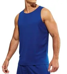 Produktbild: Weardear Herren Tank Top Workout Sport Muskelshirt Ärmelloses Funktionsunterhemd Laufshirt für Training Gym Königsblau S