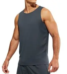 Produktbild: Weardear Herren Tanktops Schnell Trocknend für Schwimmen Sport Fitnessstudio Laufen Muskeln Strand ärmellos Trainings Shirts für Männer Hellgrau XXL