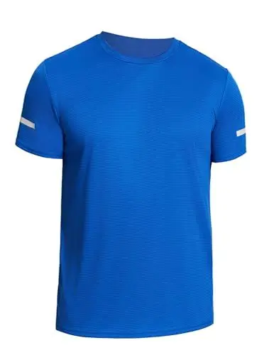 Produktbild: Weardear Sport T-Shirts für Herren Running Shirt Herren Kurzarm Laufshirt Kompression Schnelltrocknendes Trainingsshirt Fitness Shirt Herren Blau S