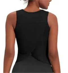 Produktbild: Weardear Damen Sporttop Yoga Tank Top Open Back Gym Shirt Fitness Tanktop Running Training Yoga Tops für Damen Schwarz M
