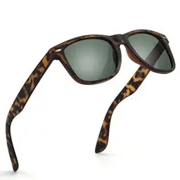 Produktbild: wearPro Sonnenbrille-Herren-Damen-Polarisiert-Rechteckig-Sonnenbrillen Unisex Retro Klassische Vintage Polarisierte Brille UV400 Schutz Classic Sunglasses Eckig für Fahren (Leopardenmuster Grün)