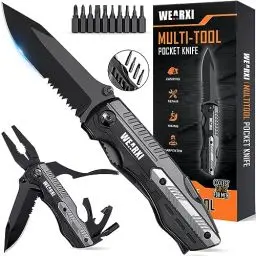 Produktbild: WEARXI Geschenke für Männer, Multitool Taschenmesser, Adventskalender Füllung Männer Geschenke, Klappmesser, Geburtstagsgeschenk Gadgets für Männer, Messer Outdoor, Weihnachtsgeschenke für Männer