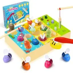 Produktbild: WEARXI Montessori Spielzeug ab 2 Jahre, Magnetische Angelspiel Motorikspielzeug, Spiele Spielzeug ab 2 3 Jahre, Kinderspielzeug ab 2 3 Jahre, Nikolaus Geschenke Kinder, Geschenke für Mädchen Junge