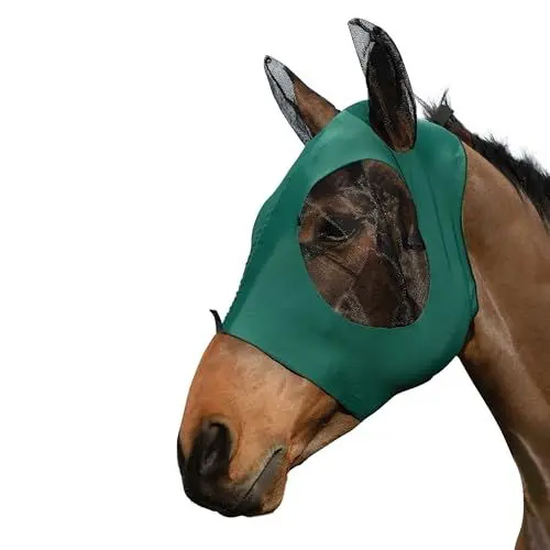 Produktbild: Weatherbeeta Stretch Bug Eye Saver with Ears - Hunter/Black, Größe:Small Pony (XS)