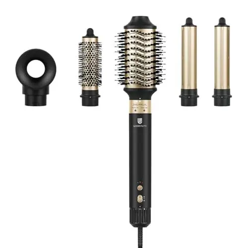 Produktbild: (5 in 1) Air Styler & Föhnbürste, (110.000 RPM) webeauty Hochtouriger negative Ionen Haartrockner schnell trocknend, Warmluftbürste Set mit Auto-Air Locken, Volumizer, Rundbürstenföhn, Glätteisen