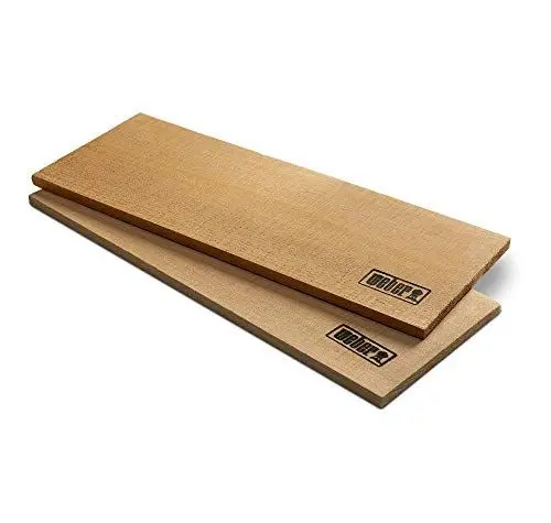 Produktbild: Weber Zendernholz Räucherbretter - Mittel (30 x 15cm), 2er Pack, süßes, mildes Aroma, ideal für Käse, Gemüse, Fisch und Geflügel, aus natürlichen Holzarten (17522)