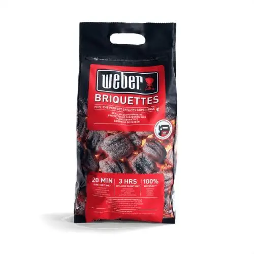 Produktbild: Weber Grill-Briketts (4kg Sack), für Lange und konstante Glut, ideal für längeres Grillen des Grillguts, 100% natürliches Holz, EU-Produkt, nachhaltig gewonnen, FSC Zertifiziert (17590)