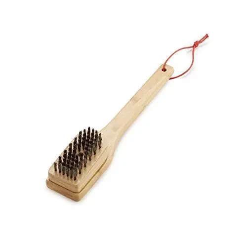 Produktbild: Weber Bambus Grillbürste - Klein, 30cm, mit langlebigen & rostfreien Edelstahlborsten, ergnomischer Griff, für effektive Reinigung Aller Grills geeignet, aus nachhaltigem Material - Braun (6275)