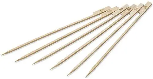 Produktbild: Weber Original Bambus Spiesse, Packung mit 25 Einweg-Grillspießen, Umweltbewusste & nachhaltige lebensmittelsichere Spieße, Für Fleisch-, Gemüse- & Obstspieße, Ideal für BBQ Party (6608)