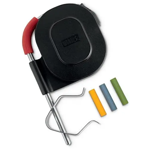 Produktbild: Weber iGrill/Connect Smart Grilling Hub Messfühler für Grillkammer, bis 315° C, einfach Klammer zur Befestigung am Grillrost, zur Überwachung der Umgebungstemperatur, 1 Stück - Silber (7212)