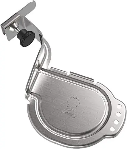 Produktbild: Weber Holzkohlegrill Kettle iGrill Halterung, Plattform für Fleischthermometer, passend für 47cm, 57cm & 67cm Holzkohlegrills & Smoker, BBQ Zubehör für Outdoor Kochen & Grillen - Silber (7240)