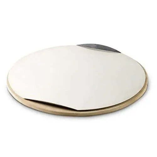 Produktbild: Weber Pizzastein rund Ø36cm, mit Alublech, für Holzkohlegrills, Gasgrills, Elektrogrills und Backofen, 17058, Beige