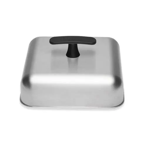Produktbild: Weber Schmelzkuppel/Grillhaube für Grillplatten/Planchas (26 x 26cm), ideal zum Schmelzen von Käse für Burger, Dampfgaren, für gleichmäßige Wärmeverteilung - Silber (6783)