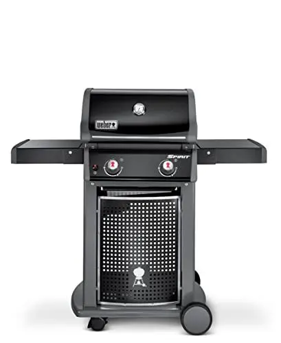 Produktbild: Weber Spirit E-210 Gasgrill Classic, 2 Brenner, 51 x 46 cm Grillfläche, Warmhalterost, Deckelthermometer, 2 Räder - Schwarz/Silber (1500833)