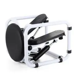 Produktbild: WEDEQU 7in1 Stepper, Mini Stepper für Zuhause Seil und Matte- QS100 Modell 2023, Rotierende Trittfläche für über 7 Übungen- Fitnessgeräte Trainingsgeräte für Zuhause -LCD Display inklusive Batterie