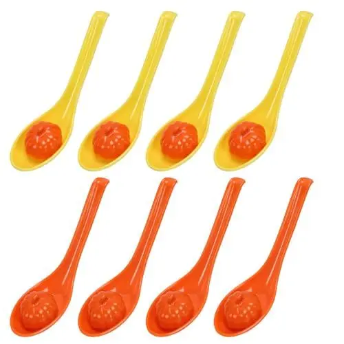 Produktbild: WEDNOK 8 Sets Halloween Eierlaufen Set Kürbis Rennspielset Kinder Ei und Löffel Rennen Spiel Set Halloween Laufen Gartenspiele Party Mitgebsel für Drinnen Draußen Halloween