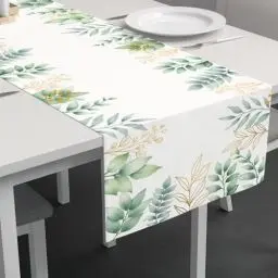 Produktbild: WEDNOK Eukalyptus Tischläufer 183x35cm Tischband Grün Blatt Tischdecke Tisch Dekoration Drinnen Draußen Party Tischdeko für Hochzeit Taufe Kommunion Konfirmation Weihnachten