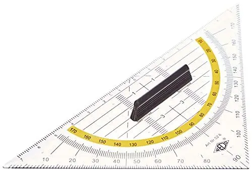 Produktbild: WEDO 526 Geometrie-Dreieck aus Kunststoff Hypotenuse abnehmbarem Griff, 16 cm, transparent