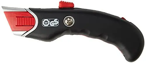 Produktbild: WEDO® 78815 Safety Cuttermesser Premium Teppichmesser mit automatischem Klingenrückzug Paketmesser mit gummierter Griffzone Profi Cutter mit 19 mm Klinge