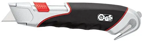 Produktbild: WEDO® 78855 Safety Cuttermesser Super | Teppichmesser mit automatischem Klingenrückzug | Paketmesser mit Rundklinge | Profi Cutter mit 19 mm Klinge