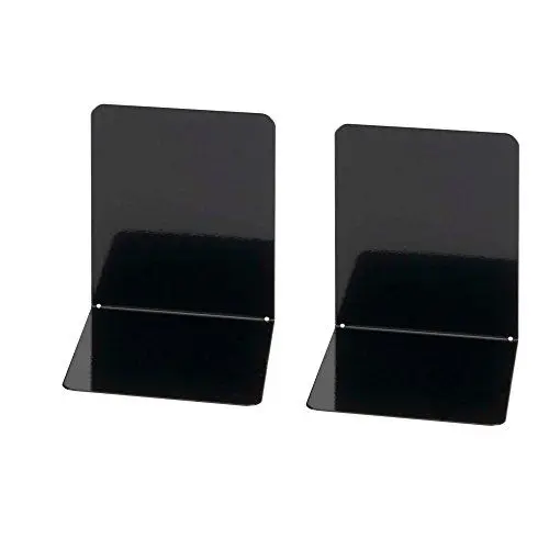 Produktbild: Wedo 1021101 Buchstütze (aus Metall, breite Ausführung, 14 x 12 x 14 cm) 2 Stück, schwarz