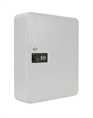 Produktbild: Wedo 10243637 Schlüsselschrank für 36 Schlüssel 3-Stelliges Zahlenschloss, individuell einstellbar 24, 3 x 9, 4 x 30, 0 cm, Pulverbeschichtetes Stahlblech, inkl. Befestigung, lichtgrau