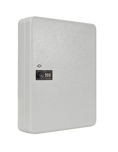 Produktbild: Wedo 10246037 Schlüsselschrank für 60 Schlüssel 3-Stelliges Zahlenschloss, individuell einstellbar 28, 8 x 9, 4 x 37, 0 cm, Pulverbeschichtetes Stahlblech, inkl. Befestigung, lichtgrau, Hellgrau