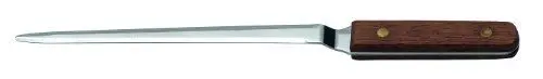 Produktbild: Wedo 147554 Brieföffner (mit Holzgriff, gebogene Klinge (aus verchromtem Edelstahl, 25 cm) silber