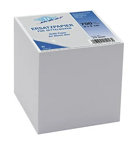 Produktbild: Wedo 27026500 Ersatzpapier (für Zettelbox, holzfrei, 9 x 9 cm, 700 Blatt) weiß