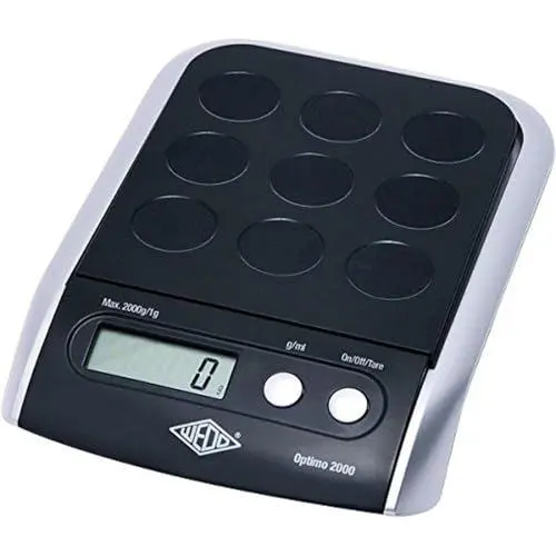 Produktbild: Wedo 482001 Elektronische Universalwaage Optimo 2000 (2000g/1 g) schwarz/silber