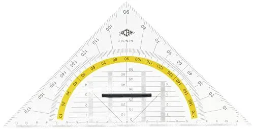 Produktbild: Wedo 527 Geometrie-Dreieck aus Kunststoff Hypotenuse mit abnehmbarem Griff, 25 cm, transparent
