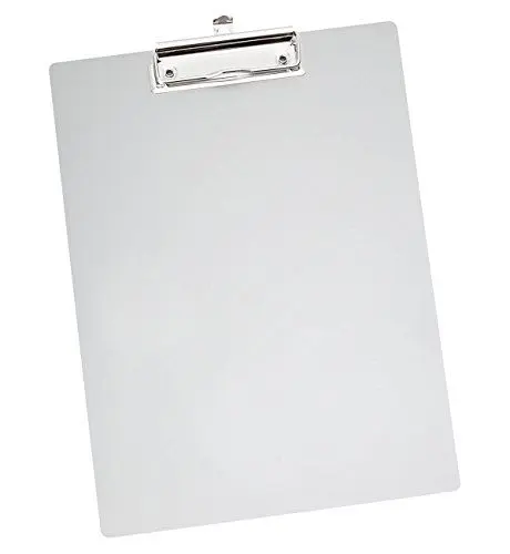Produktbild: Wedo 57854 Klemmbrett A4 Metall, Aluminium Schreibplatte, Klammer, Aufhängeöse, abgerundete Ecken, silber