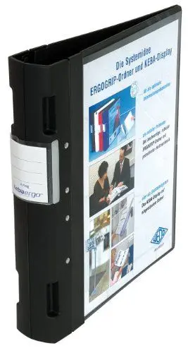 Produktbild: Wedo 5818001 Ordner Ergogrip Präsentationsordner (A4, 4-Ringmechanik, Kunststoff, 31,3 x 5,6 x 28,0 cm) schwarz