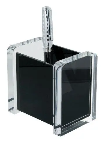 Produktbild: Wedo 604001 Acryl Stifte-Köcher (Acryl Exklusiv) glasklar/schwarz