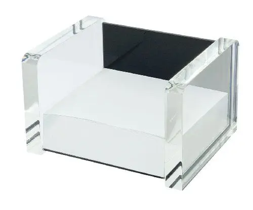 Produktbild: Wedo 607001 Acryl Zettelbox (Acryl Exklusiv) glasklar/schwarz, (B)116 x (T)99 x (H)75 mm
