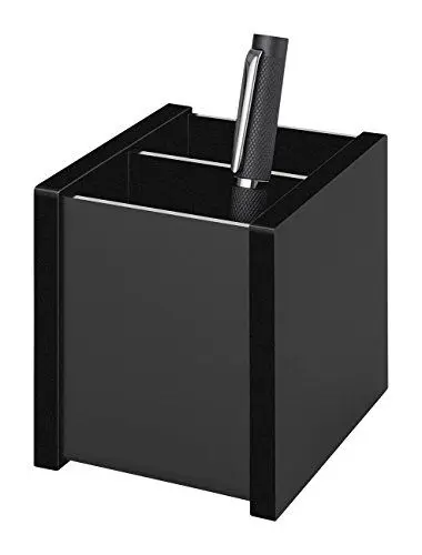 Produktbild: Wedo 636001 Stiftebutler Black Office, aus Acrylglas, 2 Kammern, Gummifüße 10 x 8, 3 x 9, 6 cm, im Geschenkkarton, Schwarz