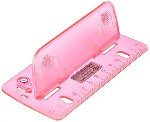 Produktbild: Wedo 67809 2fach Taschenlocher (Kunststoff zum Abheften für 8 cm Lochung, mit 12 cm Skala) pink