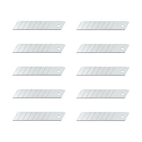Produktbild: Wedo 7818 Ersatzklingen Abbrechklingen (für handelsübliche Cutter, Carbonstahl, 18 mm, 10 Stück, Etui) silber