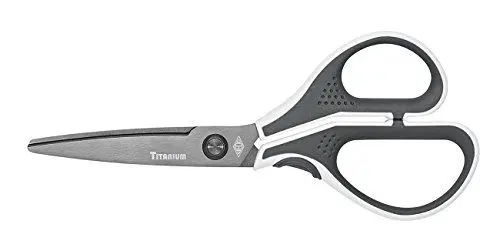 Produktbild: Wedo 9867 Edelstahlschere Cut-it (17,5 cm Titanbeschichtung ergonomische Softtouch-griffe) grau/weiß