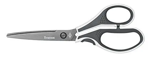 Produktbild: Wedo 9868 Edelstahlschere Cut-it (21 cm Titanbeschichtung ergonomische Softtouch-griffe) grau/weiß